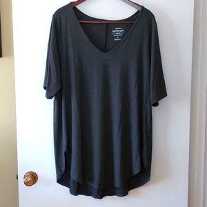 Torrid Gray Super Soft V Neck Tunic Tee Size 3 NWOT